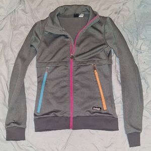 Bench Gray Jacket with Pink, Blue & Orange Zippers